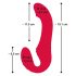 You2Toys Strapless - trådløs strap-on vibrator (rød)