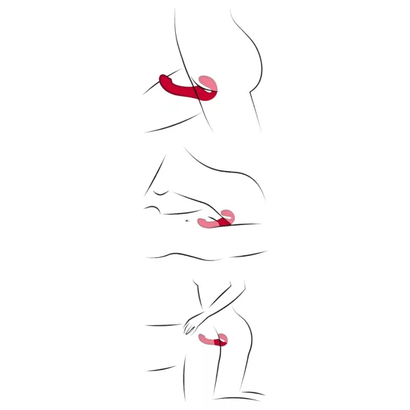 You2Toys - strapless strap-on vibrator - fjernbetjening - rød