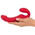 You2Toys - strapless strap-on vibrator - fjernbetjening - rød