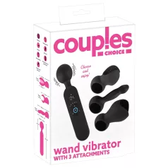 Couples Choice - parvibrator med varme - genopladelig - sort