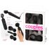 Couples Choice - genopladelig varme-vibrator massager (sort)