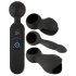 Couples Choice - genopladelig varme-vibrator massager (sort)