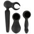 Couples Choice - genopladelig varme-vibrator massager (sort)