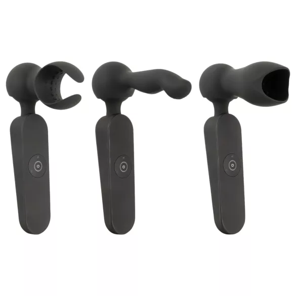 Couples Choice - parvibrator med varme - genopladelig - sort