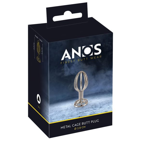 ANOS Metal Anal Plug - sølv, 2,8cm, burdesign