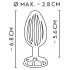 ANOS Metal Anal Plug - sølv, 2,8cm, burdesign