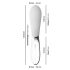 Liaison Curve - genopladelig LED vibrator (gennemsigtig-hvid)