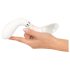 Liaison Curve - genopladelig LED vibrator (gennemsigtig-hvid)