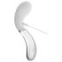 Liaison Curve - genopladelig LED vibrator (gennemsigtig-hvid)