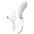 Liaison Curve - genopladelig LED vibrator (gennemsigtig-hvid)