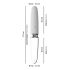 Liaison Straight - opladelig LED vibrator (gennemsigtig-hvid)