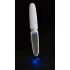 Liaison Straight - opladelig LED vibrator (gennemsigtig-hvid)