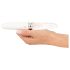 Liaison Straight - opladelig LED vibrator (gennemsigtig-hvid)