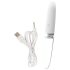 Liaison Straight - opladelig LED vibrator (gennemsigtig-hvid)