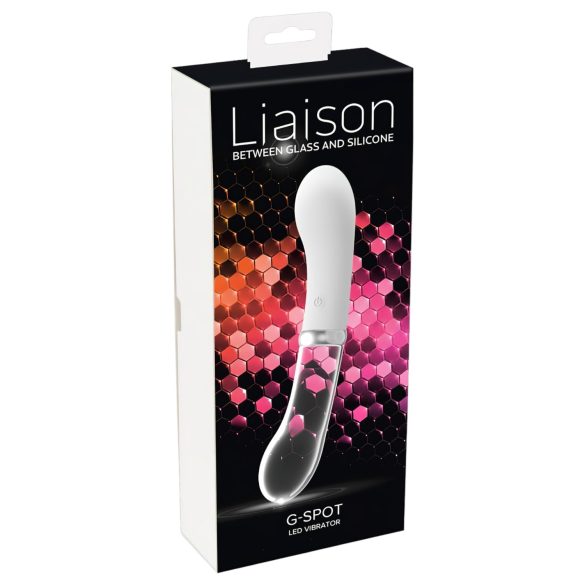 You2Toys Liaison - LED vibrator i silikone & glas (klar/hvid)