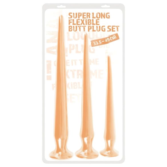 You2Toys - ekstra lang plug dildo sæt (3 stk) - natur