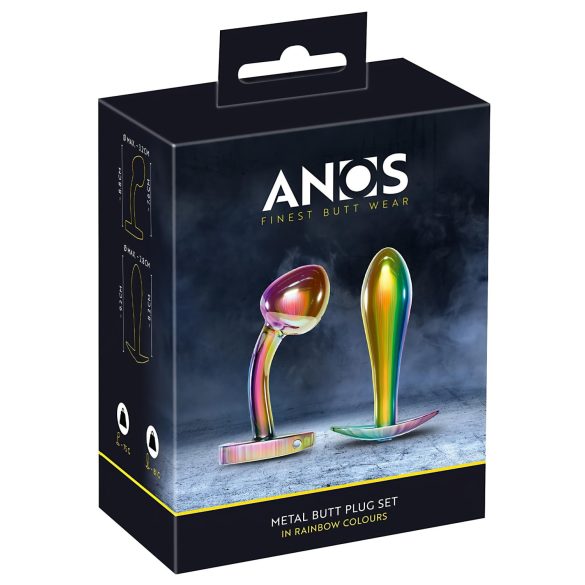 ANOS Metal Rainbow - metal analsæt (2 stk)