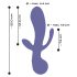 AWAQ.U 1 - Genopladelig vibrator med 3 arme (lilla)