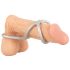 You2Toys - tredobbelt silikone penis- og kuglering (sølv)