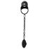 Black Velvet - silikone penisbur med anal plug (sort)