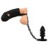 Black Velvet - silikone penisbur med anal plug (sort)