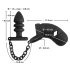 Black Velvet - silikone penisbur med anal plug (sort)
