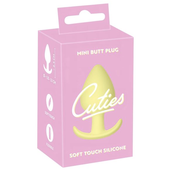 Cuties Mini Butt Plug - Silikone Anal Plug - Gul (3,1 cm)