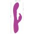 Javida Thumping Rabbit - 3-motoret klitorisstimulator (lilla)