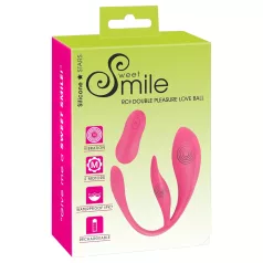   SMILE - bærbart, batteridrevet, trådløst vibrerende æg (pink)