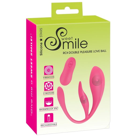SMILE - genopladeligt, trådløst vibrerende æg (pink)