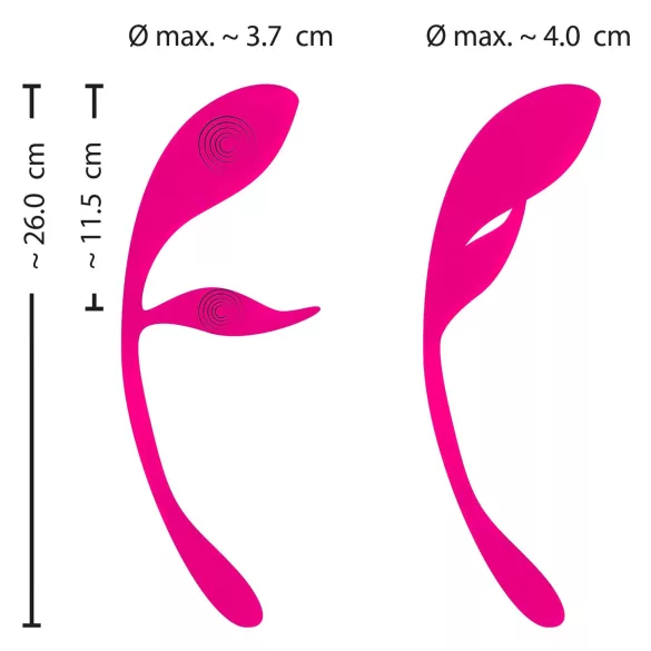 SMILE - bærbart, batteridrevet, trådløst vibrerende æg (pink)