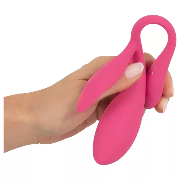 SMILE - bærbart, batteridrevet, trådløst vibrerende æg (pink)