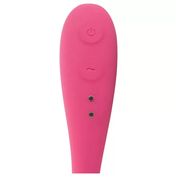 SMILE - bærbart, batteridrevet, trådløst vibrerende æg (pink)