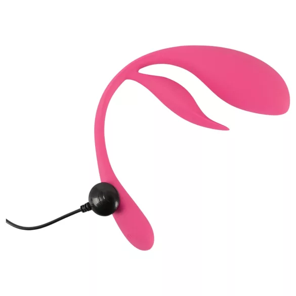 SMILE - bærbart, batteridrevet, trådløst vibrerende æg (pink)