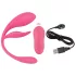 SMILE - bærbart, batteridrevet, trådløst vibrerende æg (pink)