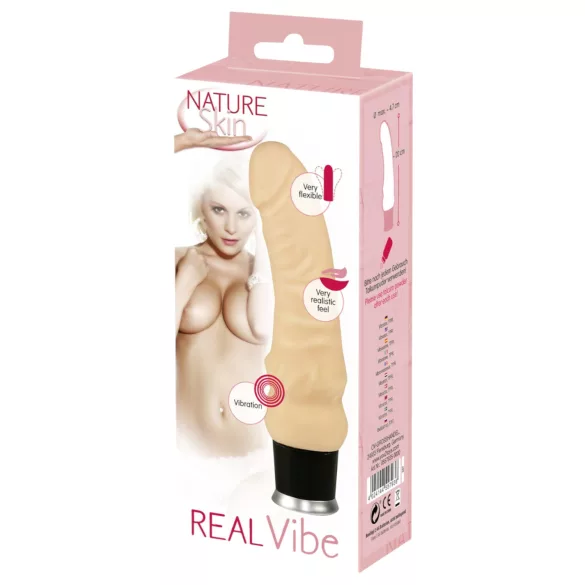 Nature Skin - realistisk vibrator - hudfarvet