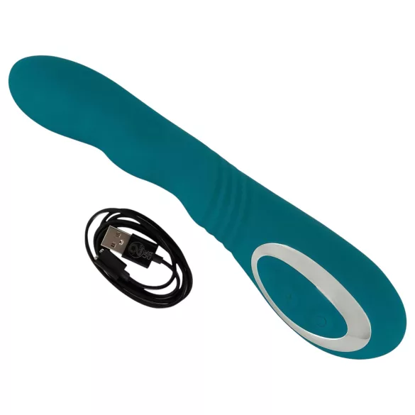 SMILE - G-punktsvibrator med rotation - genopladelig, vandtæt - grøn