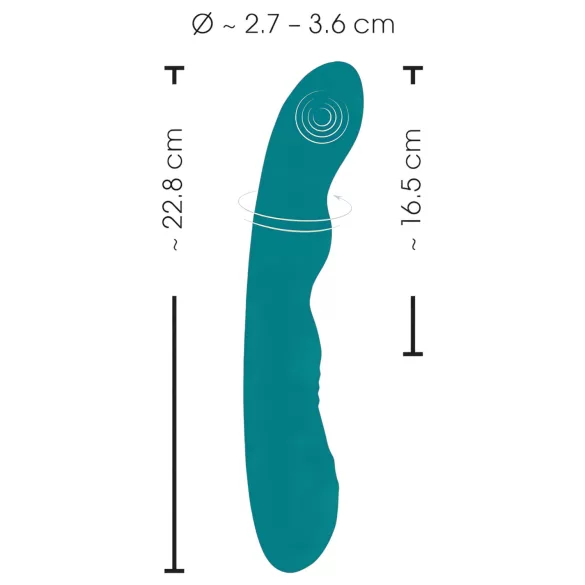 SMILE - G-punktsvibrator med rotation - genopladelig, vandtæt - grøn