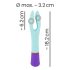You2Toys dobbel motorvandtæt vibrator - farverig fristelse!