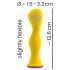 You2Toys farvet - genopladelig, vandtæt anal vibrator (gul)