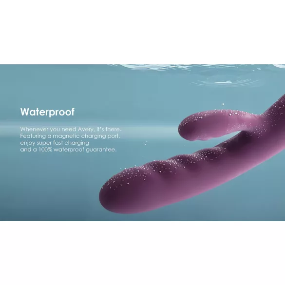 Svakom Avery - rabbit vibrator med stød - genopladelig - lilla