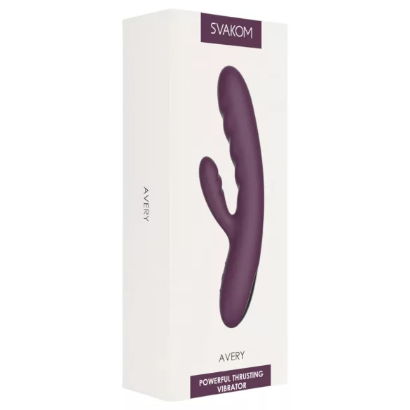 Svakom Avery - rabbit vibrator med stød - genopladelig - lilla