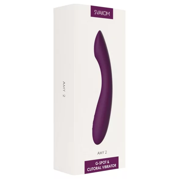 Svakom Amy 2 - genopladelig, vandtæt G-punktsvibrator (violet)