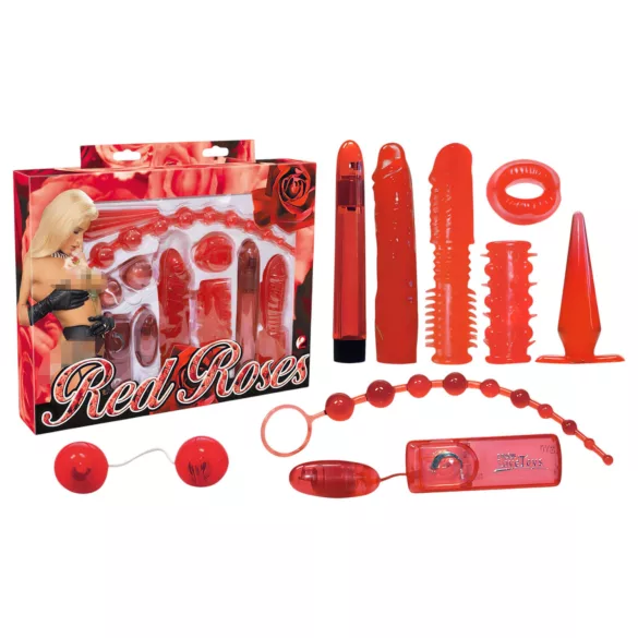 You2Toys - vibrator sæt - 9 dele - rød