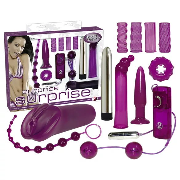 You2Toys - erotisk overraskelsessæt - vibrator sæt - 12 dele