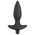 Sort Fløjl Anal Plug Vibrator - Medium