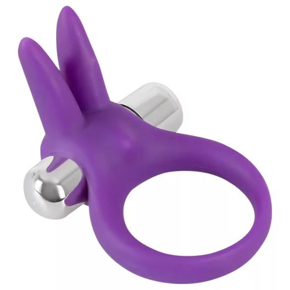 SMILE - penisring med vibrator - kanin - silikone - lilla
