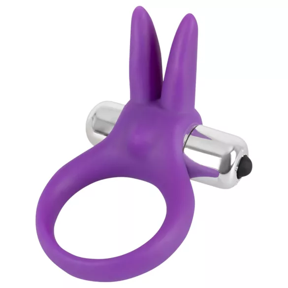 SMILE - penisring med vibrator - kanin - silikone - lilla