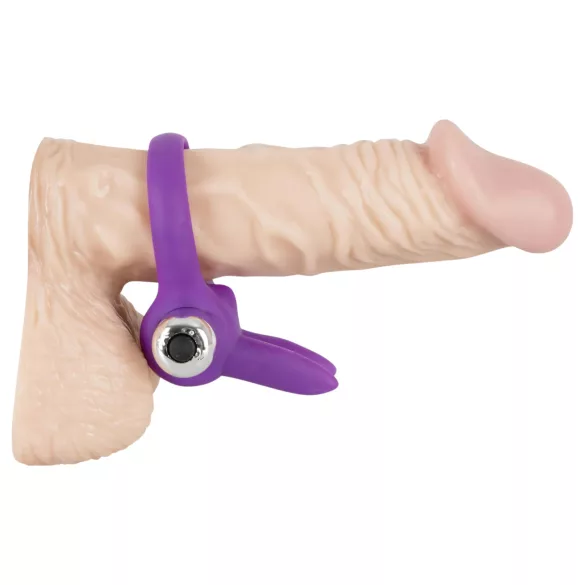 SMILE - penisring med vibrator - kanin - silikone - lilla