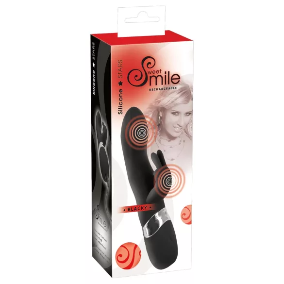 SMILE Blacky - vibrator med 2 motorer - genopladelig USB - sort